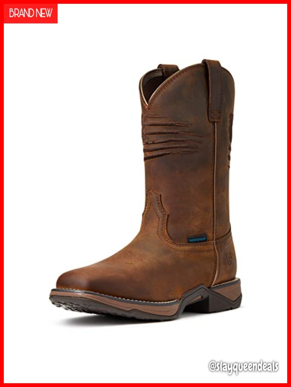 ARIAT Anthem Patriot Waterproof Western Boot Full-Grain Leather Women's